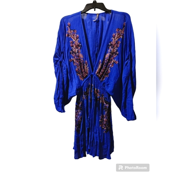 Free People Pretty Pineapple Embroidered Dress Size S - Picture 5 of 11